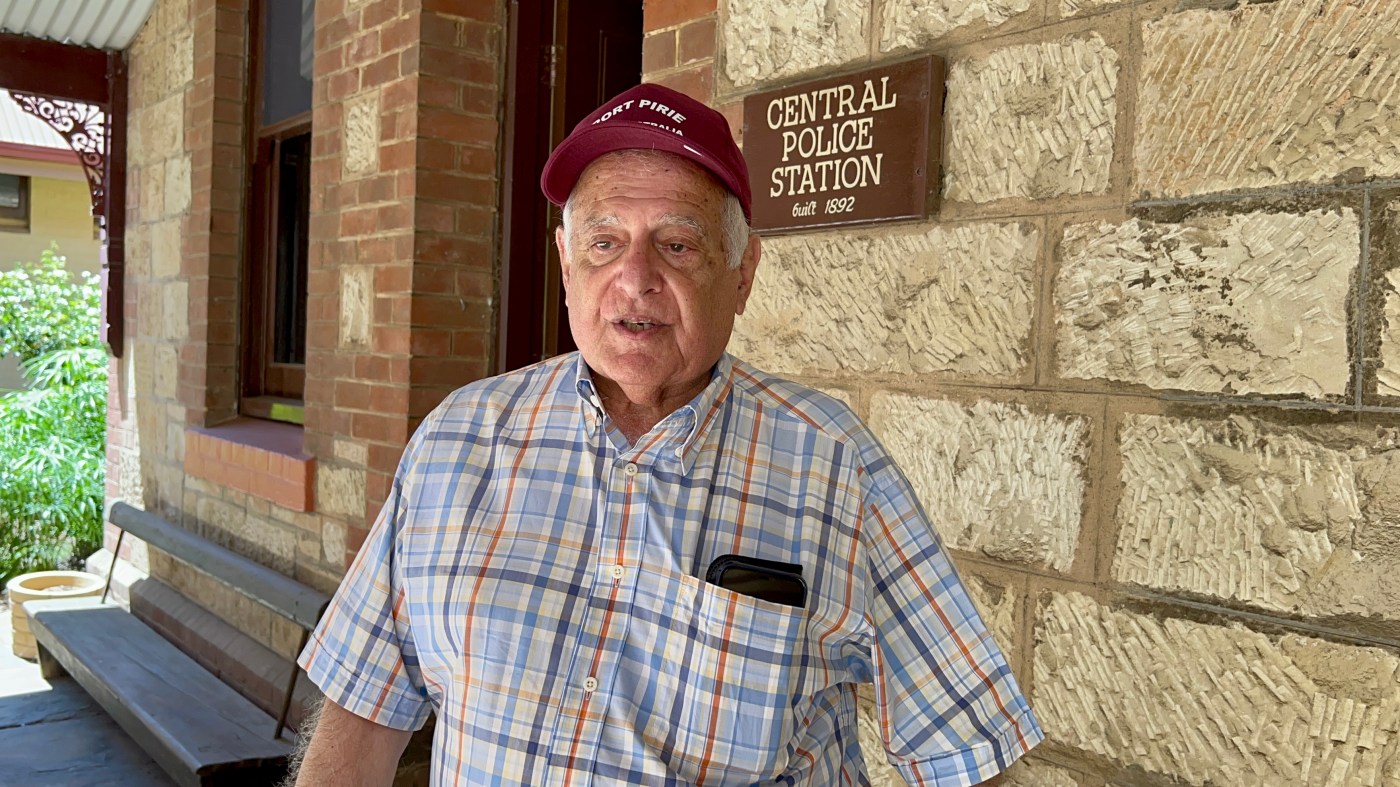 John Kiosoglous MBE at the Port Pirie Museum, February 2023.